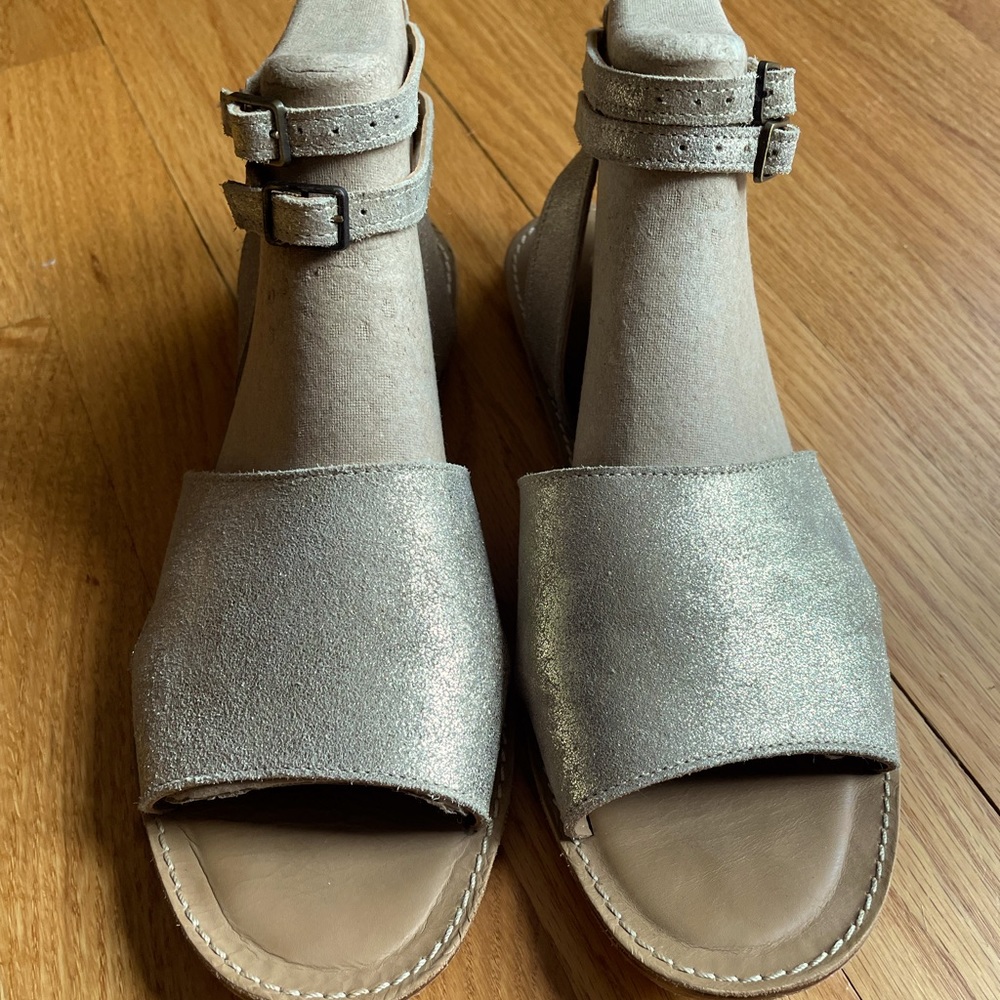 Delfina Ankle-Strap Leather Sandals